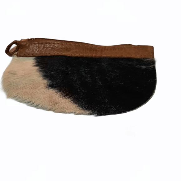 Small leather and Fur Purse - Picture 1 of 4
